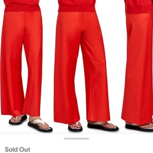 La Ligne Wide Leg Pants in Red